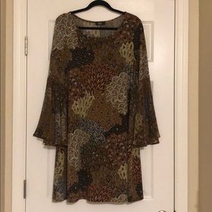 EUC Fall Long Sleeve Multi-Color Dress